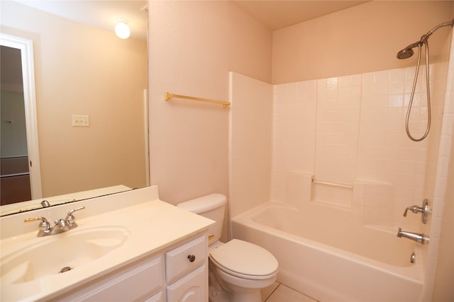 2325 Denham Dr, Arlington, TX 76001 - full bathroom featuring vanity, shower / bath combination, and tile patterned floors