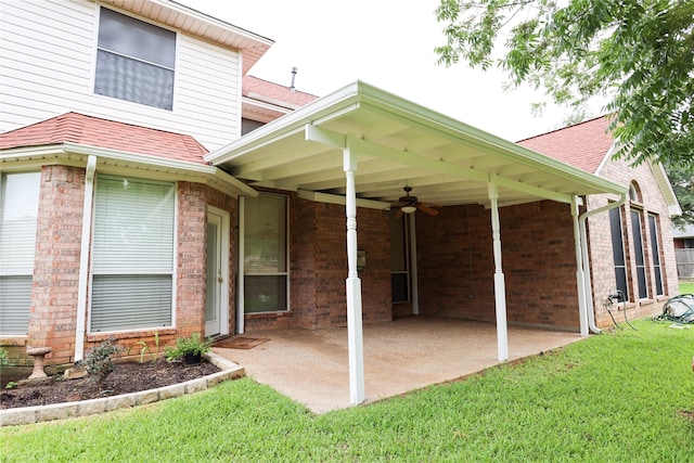2325 Denham Dr, Arlington, TX 76001 - view of patio with ceiling fan