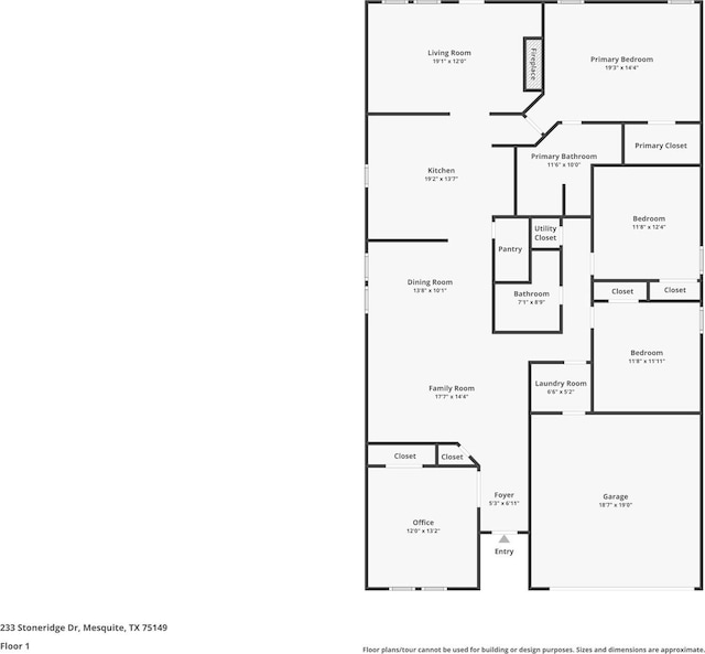 233 Stoneridge Dr, Mesquite, TX 75149 - view of home floor plan