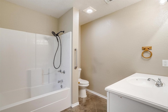 1414 Cheyenne Trl, Granbury, TX 76048 - full bathroom featuring shower / bathtub combination, vanity, and tile patterned flooring
