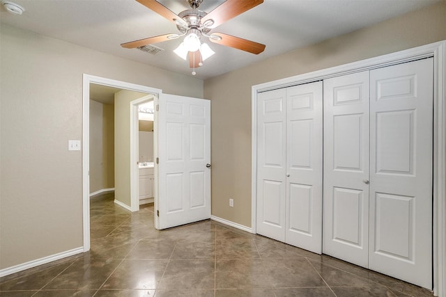 1414 Cheyenne Trl, Granbury, TX 76048 - unfurnished bedroom featuring a closet and a ceiling fan