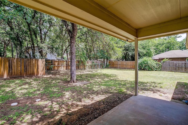 1414 Cheyenne Trl, Granbury, TX 76048 - fenced backyard featuring a patio