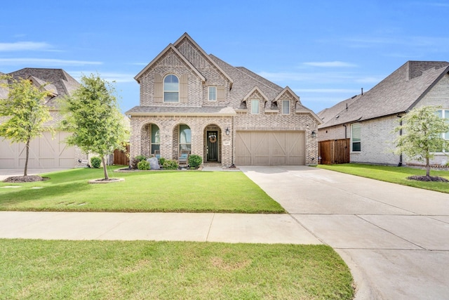 1415 Misty Pasture Way, Mansfield, TX 76063 - french country style house with concrete driveway and brick siding