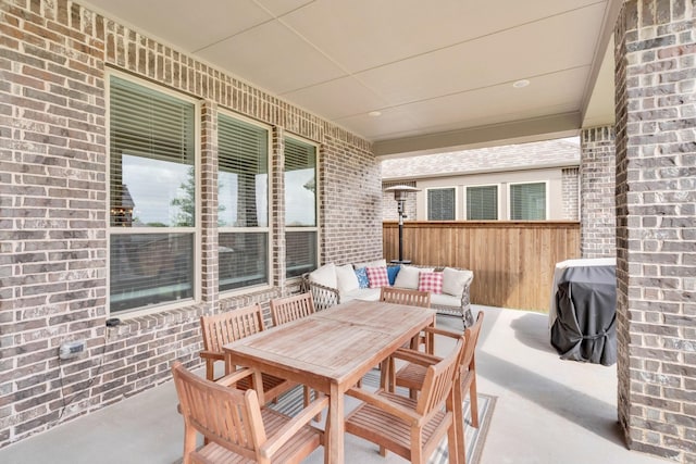 1415 Misty Pasture Way, Mansfield, TX 76063 - view of patio with grilling area, outdoor dining space, and outdoor lounge area