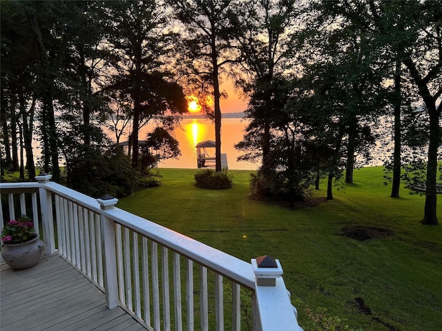 22770 Diamond Bay Dr, Frankston, TX 75763 - deck featuring a lawn
