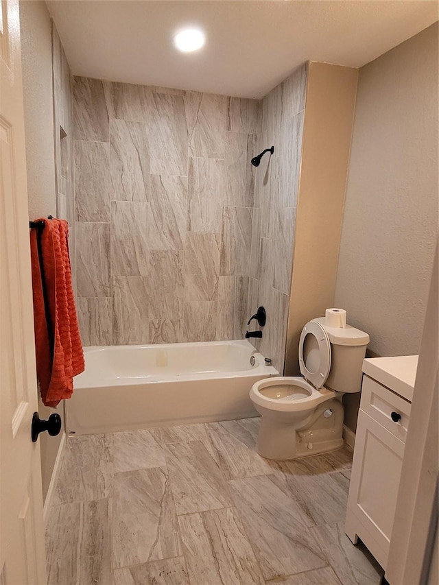 3309 Graybar Dr, Garland, TX 75040 - full bathroom featuring vanity and bathing tub / shower combination
