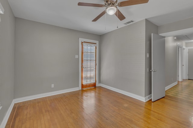 11502 Rupley Ln, Dallas, TX 75218 - spare room featuring light wood-style floors and ceiling fan