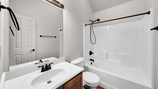 914 Randall Rd, Weatherford, TX 76087 - full bath featuring vanity, shower / washtub combination, and a textured wall