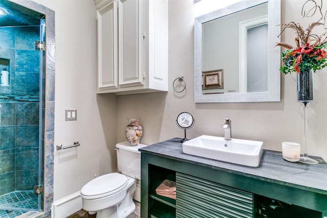 1600 Crockett Cir, Irving, TX 75038 - full bathroom featuring vanity, a stall shower, and baseboard heating