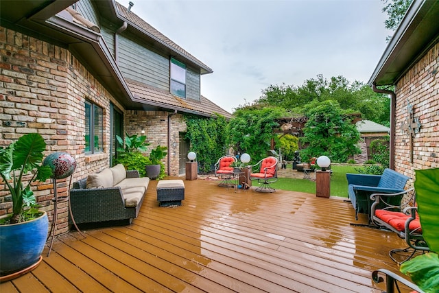 1600 Crockett Cir, Irving, TX 75038 - view of wooden deck
