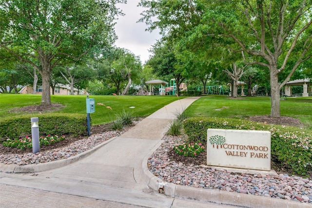 1600 Crockett Cir, Irving, TX 75038 - view of property's community featuring a lawn and a gazebo