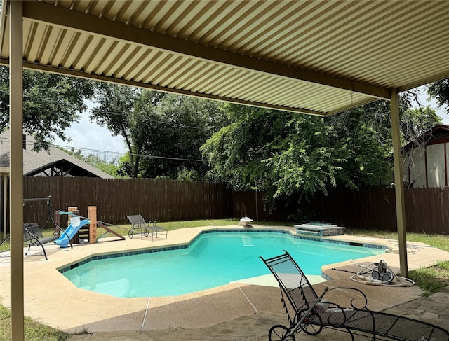 7804 Daniel Dr, North Richland Hills, TX 76182 - view of swimming pool featuring a fenced backyard and a patio area