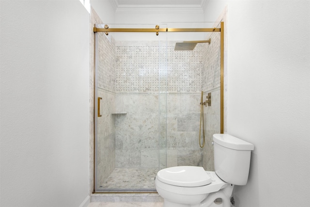 3928 Dove Creek Ln, Plano, TX 75093 - full bath featuring a shower stall and crown molding