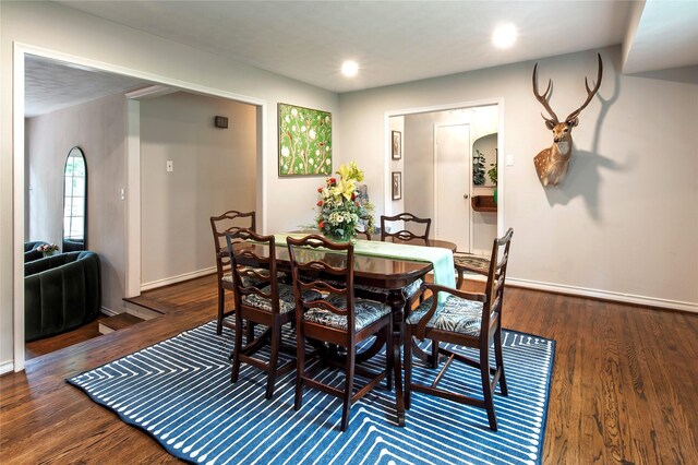 8803 Westglen Dr, Dallas, TX 75228 - dining room with wood finished floors and recessed lighting