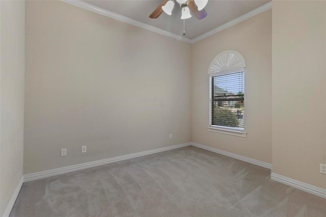 3804 Park Flower Ct, Arlington, TX 76017 - unfurnished room featuring carpet, a ceiling fan, and ornamental molding