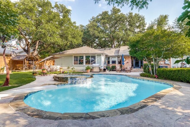 5715 Northaven Rd, Dallas, TX 75230 - view of pool featuring a patio and a pool with connected hot tub
