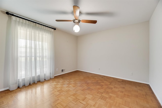 13861 Far Hills Ln, Dallas, TX 75240 - spare room with ceiling fan and baseboards