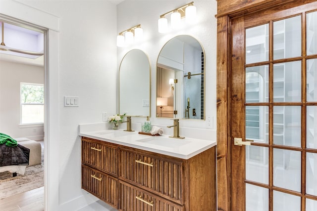3020 Pueblo Trl, Lake Worth, TX 76135 - bathroom featuring double vanity and baseboards
