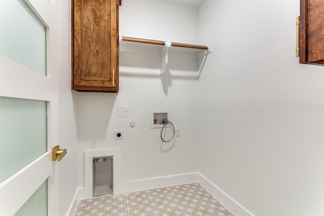 3020 Pueblo Trl, Lake Worth, TX 76135 - washroom featuring cabinet space, washer hookup, electric dryer hookup, gas dryer hookup, and light floors