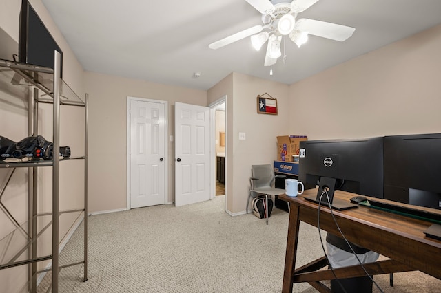 13341 Ridgepointe Rd, Fort Worth, TX 76244 - office space with a ceiling fan and carpet