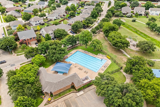 13341 Ridgepointe Rd, Fort Worth, TX 76244 - aerial perspective of suburban area with a pool