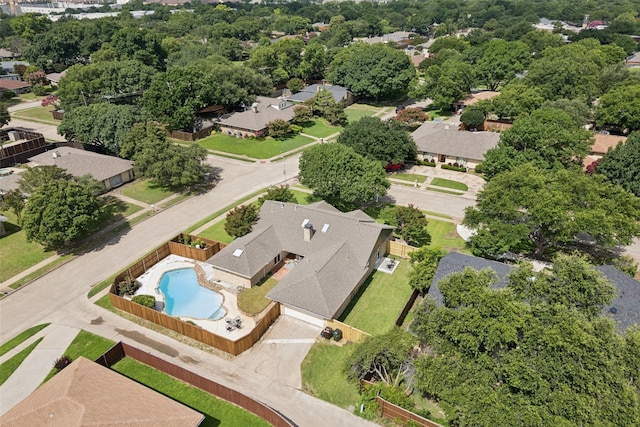 1100 Longworth Dr, Plano, TX 75075 - aerial view of residential area featuring a pool area