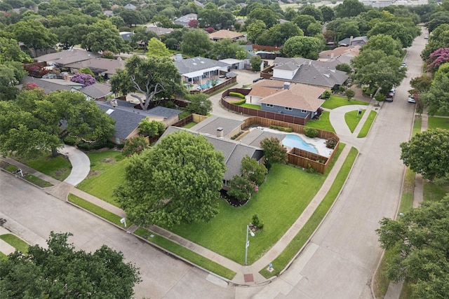 1100 Longworth Dr, Plano, TX 75075 - aerial perspective of suburban area with a pool