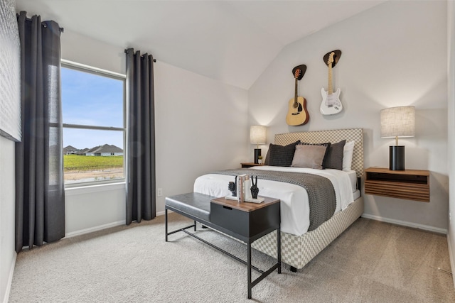 259 Bright Alcove Ct, Lavon, TX 75166 - carpeted bedroom featuring vaulted ceiling and baseboards