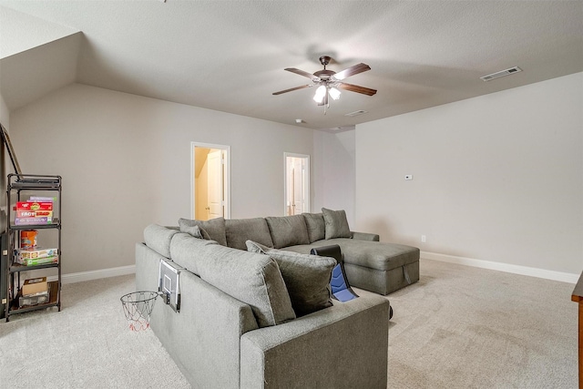 404 Bluffside Trl, Benbrook, TX 76126 - living room with light carpet and ceiling fan