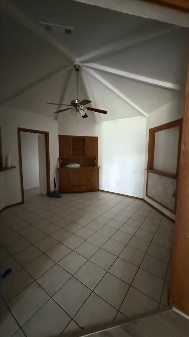 1705 Morningstar Trl, Richardson, TX 75081 - unfurnished living room featuring a ceiling fan and high vaulted ceiling