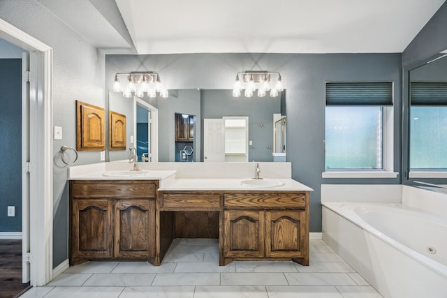 700 Lake Vista Ln, Lavon, TX 75166 - full bathroom with a bath and double vanity