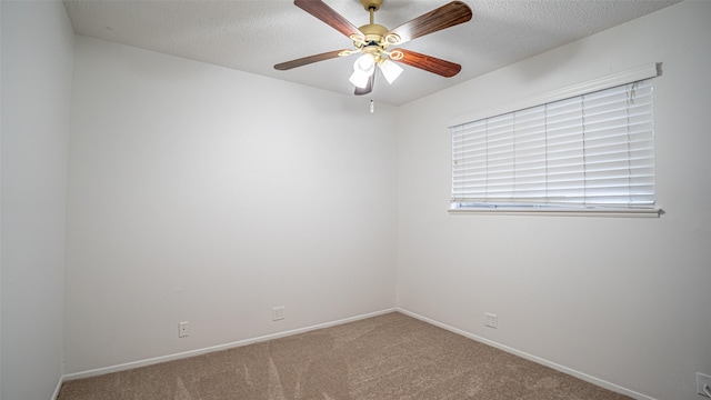 217 Wintercrest Rd, Burleson, TX 76028 - carpeted empty room with ceiling fan and a textured ceiling