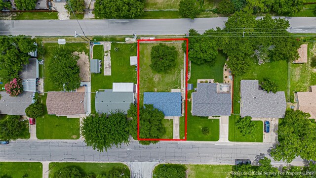 217 Wintercrest Rd, Burleson, TX 76028 - aerial view of property and surrounding area with property boundaries highlighted