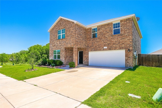 5305 Shady Springs Trl, Fort Worth, TX 76179 - traditional-style house with concrete driveway, an attached garage, and brick siding