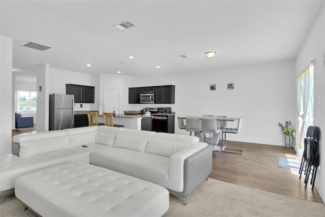 5305 Shady Springs Trl, Fort Worth, TX 76179 - living area featuring recessed lighting and light wood-style flooring