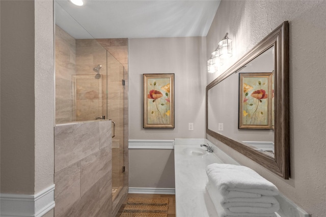 111 Hickory Creek Cir, Gun Barrel City, TX 75156 - bathroom featuring a stall shower and vanity