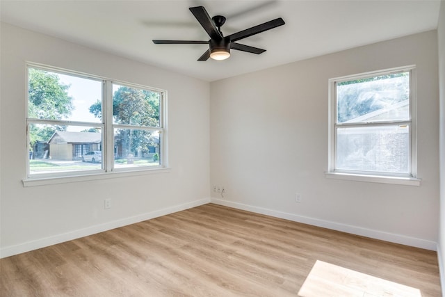 118 W Wanda Dr, Garland, TX 75040 - spare room with light wood-type flooring and a ceiling fan