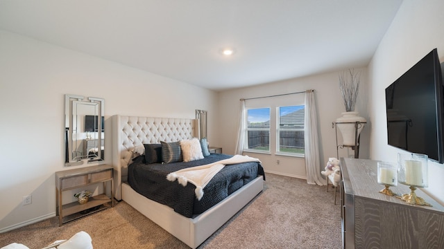 2026 Ocelot St, Crandall, TX 75114 - carpeted bedroom with baseboards and recessed lighting