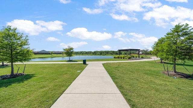 2026 Ocelot St, Crandall, TX 75114 - surrounding community with a water view and a lawn