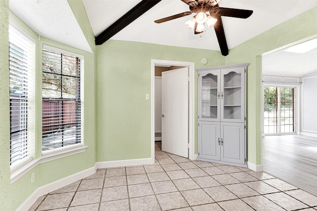 4005 Azalea Ln, Garland, TX 75043 - unfurnished room featuring a ceiling fan and light tile patterned floors