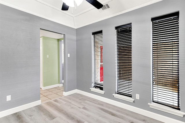 4005 Azalea Ln, Garland, TX 75043 - empty room with a ceiling fan and wood finished floors