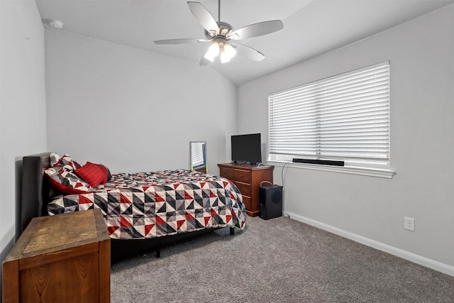 1154 Holcombe Dr, Anna, TX 75409 - bedroom featuring carpet, ceiling fan, and vaulted ceiling