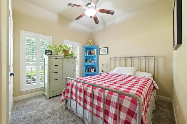 5820 Shiloh Forest Dr, Midlothian, TX 76065 - carpeted bedroom with baseboards and a ceiling fan