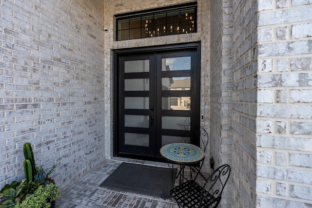 9901 Mi Tierra Dr, Fort Worth, TX 76179 - doorway to property featuring french doors and brick siding