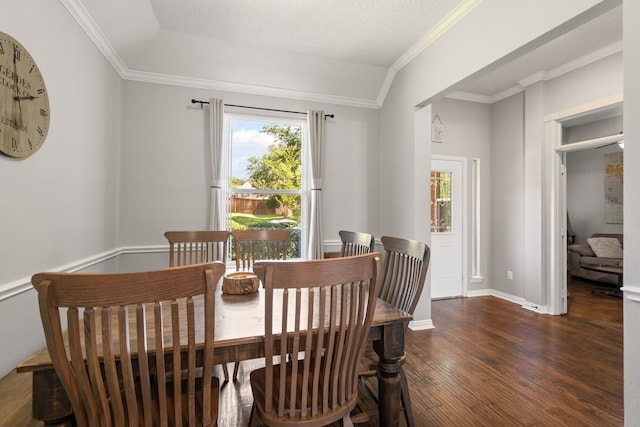 1617 Shadywood Ln, Flower Mound, TX 75028 - dining room featuring wood finished floors, plenty of natural light, and crown molding