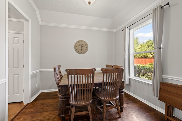 1617 Shadywood Ln, Flower Mound, TX 75028 - dining room featuring wood finished floors and ornamental molding