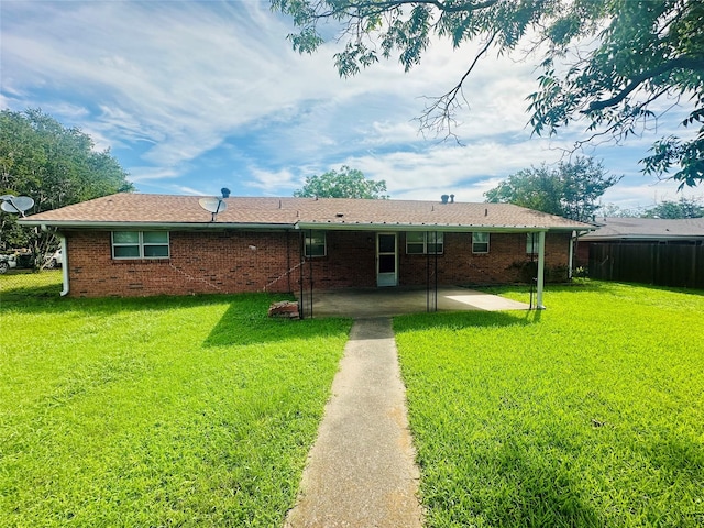 1220 Crestview Dr, Kaufman, TX 75142 - rear view of property featuring a patio area and brick siding