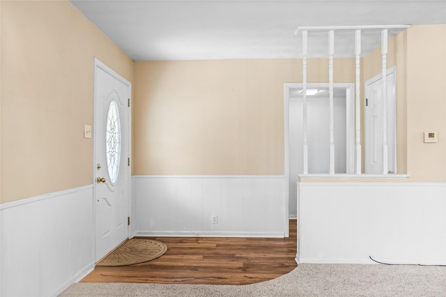 1748 Old Southmayd Rd, Sherman, TX 75092 - carpeted entryway featuring a wainscoted wall