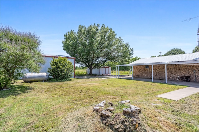 1748 Old Southmayd Rd, Sherman, TX 75092 - view of green lawn with a storage unit