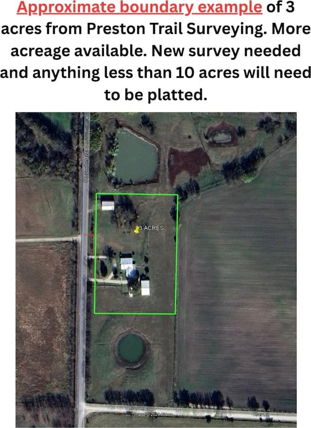 1748 Old Southmayd Rd, Sherman, TX 75092 - map of property location with property parcel outlined